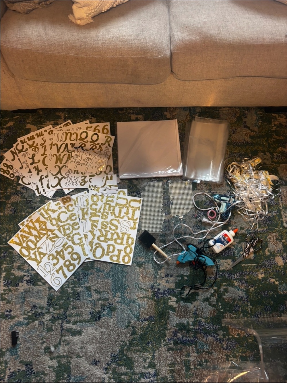 Shot book Craft Supply Bundle with Gold Letter Stickers and Adhesives